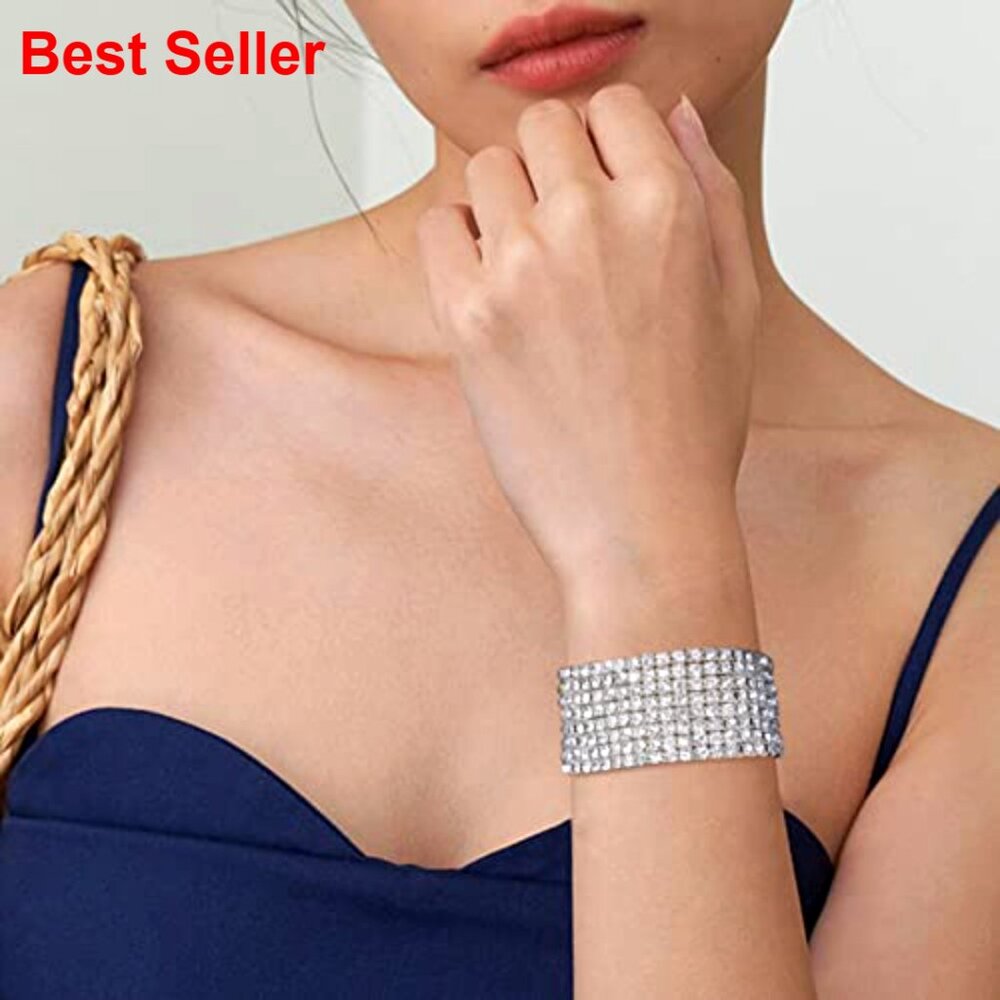 Sparkle Rhinestone Stackable Stretch Bracelets 92… - image 3